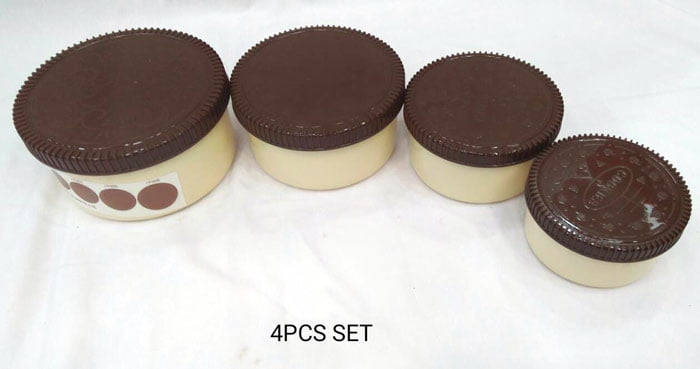 4 Pcs Cookie Shape Food Container Lunch Box