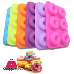 6-Cavity Silicone Donuts Molds