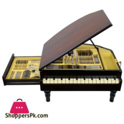 ARSHIA PIANO CASE MADE IN GERMANY 3.0MM THICKNESS STAINLESS STEEL CUTLERY SET 86-Pcs