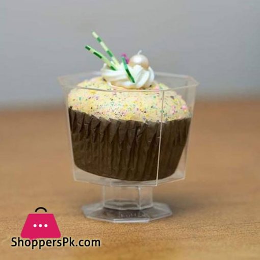 Acrylic Mini Cupcake Holder With Domlid Cover 6Pcs