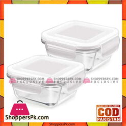 Blinkmax Fresh Square Glass Storage Container 300ml 1Pcs