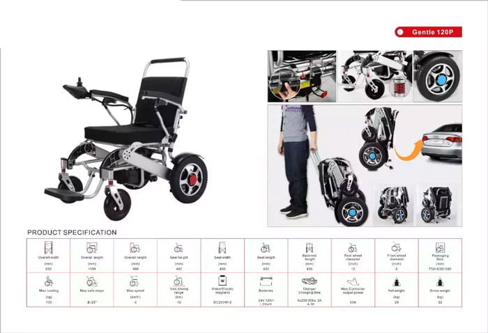 Breifcase Freedom Lightwieght Wheel Chair 26 Kg.