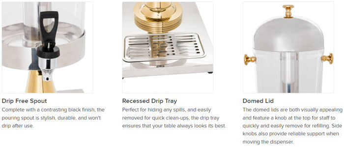 Buffet Catering Juice Machine Tank Refrigerated Fresh Drink Juice Beverage Dispenser Cooler - 8 Liter