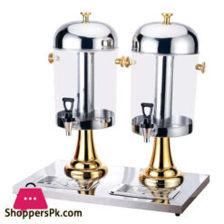 Buffet Catering Juice Machine Tank Refrigerated Fresh Drink Juice Beverage Dispenser Cooler Double – 16 Liter