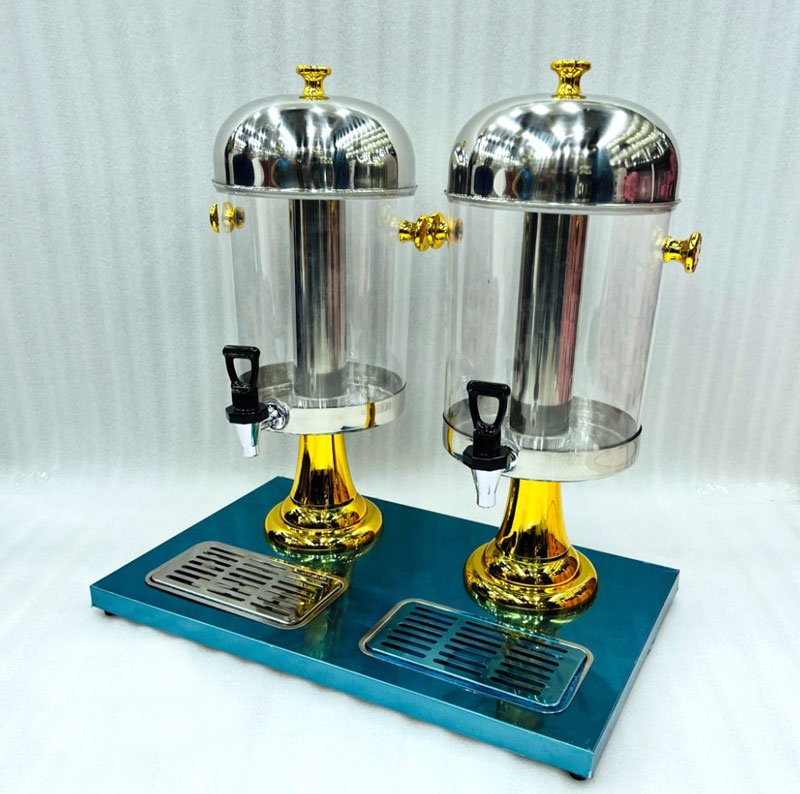 Buffet Catering Juice Machine Tank Refrigerated Fresh Drink Juice Beverage Dispenser Cooler Double – 16 Liter