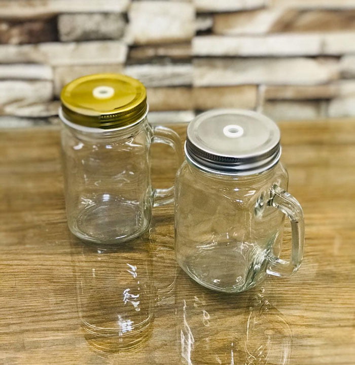 Clear Glass Plan Mason Jar - 1 Pcs