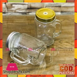 Clear Glass Plan Mason Jar  - 1 Pcs