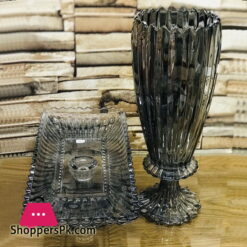 Decorative Glass Center Piece With Flower Vase 21-1