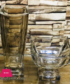Decorative Glass Center Piece With Flower Vase 6-1