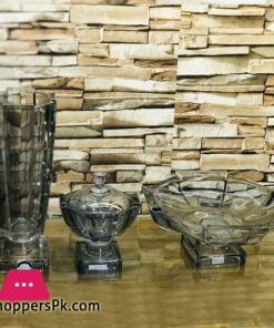 Decorative Glass Center Piece With Flower Vase with Beautiful Glass Candy Bowl