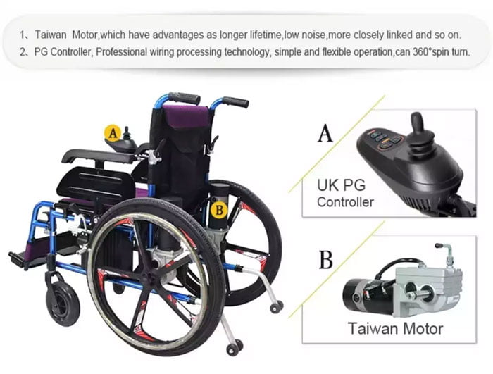 Electric Wheel Chair With A Big Rare Wheel