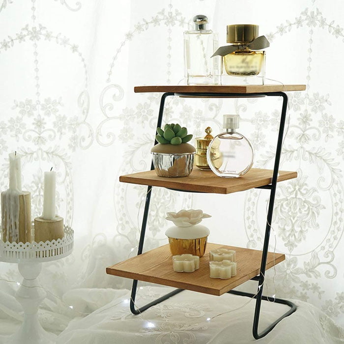 High Quality 3-layer Cake Stand Tea Multi-layer Snack Rack Vintage Wood Cake Rack Tray
