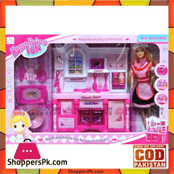 barbie doll kitchen set price