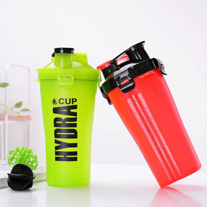 Hydra Cup Shaker Dual Shaker Bottle 2 In 1 Durable Leak Proof Seal Bpa-Free Workout Drink!!