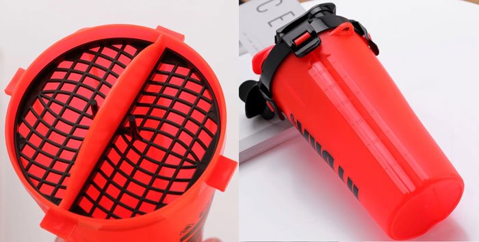 Hydra Cup Shaker Dual Shaker Bottle 2 In 1 Durable Leak Proof Seal Bpa-Free Workout Drink!!