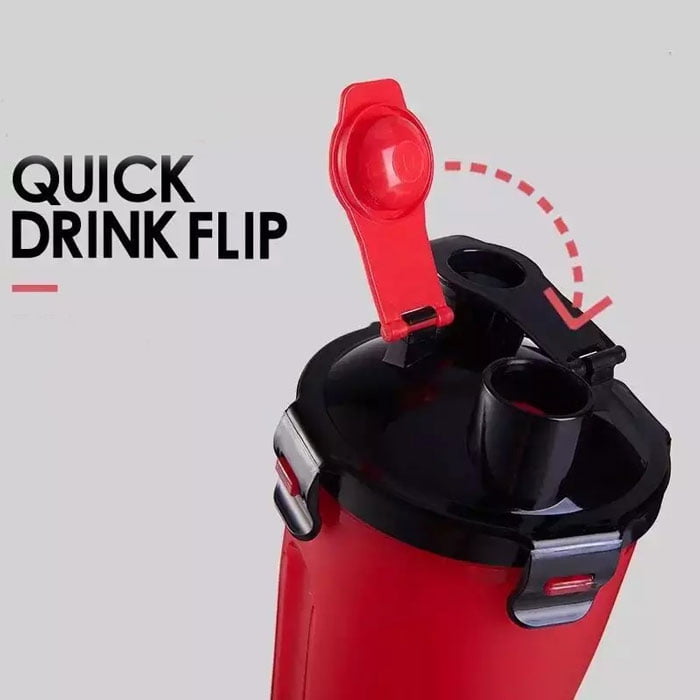 Hydra Cup Shaker Dual Shaker Bottle 2 In 1 Durable Leak Proof Seal Bpa-Free Workout Drink!!