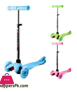 Kids 3-Wheel 4 Levels Adjustable Height Kick Scooter with LED Light Up Wheels MG03A