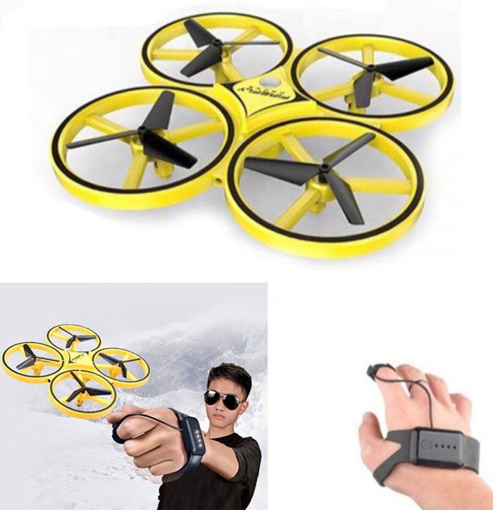 Kids Playing Firefly Drone Hand Control