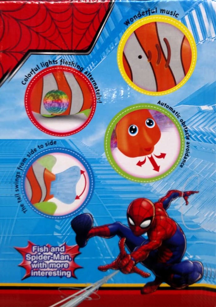 Kids Playing Fish And Spider Man Toy