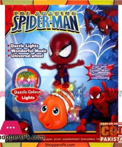 Kids Playing Fish and Spider Man Toy