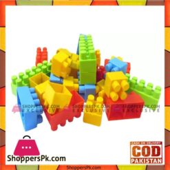 Kids Playing Interlocking Building Blocks