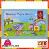 Kids Playing Magnetic Puzzle Blocks 16 Pcs