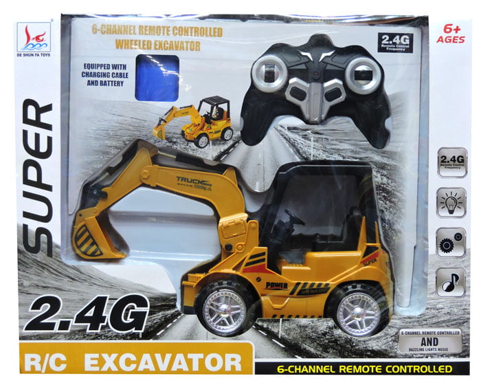 Kids Playing Super Remote Control Engineering Car