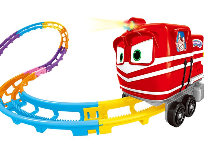 Kids Playing Track Train Series Toy