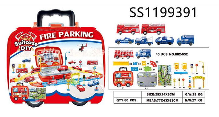 Kids Playing Fire Parking Suitcase Die