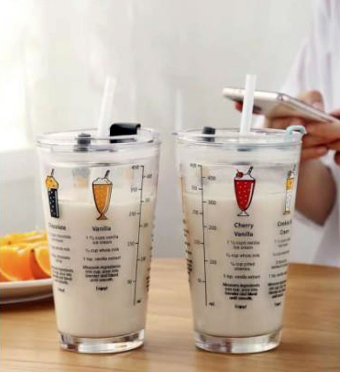 Korean Style Glass Tumbler Straw Cup 400Ml High Quality Transparent With Cover Mug 