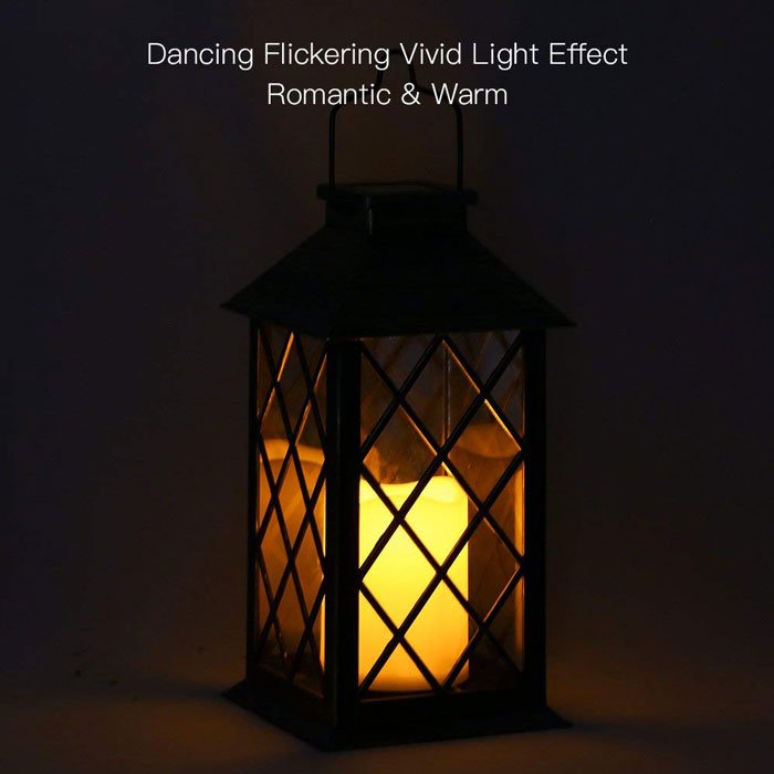 Led Lantern Light Rechargeable Garden Light Metal Waterproof Candle Light