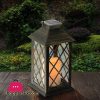 LED Lantern Light Rechargeable Garden Light Metal Waterproof Candle Light