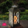 Led Lantern Light Rechargeable Garden Light Metal Waterproof Candle Light