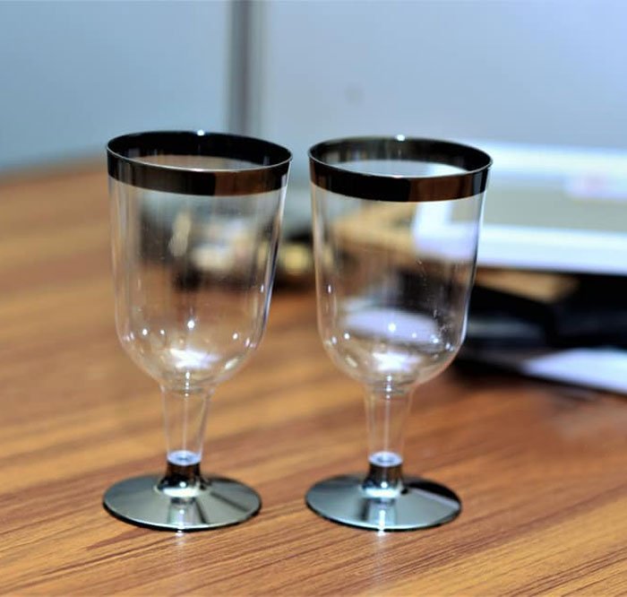 New Design Aclyric Plastic Disposable Glass Pack Of 6