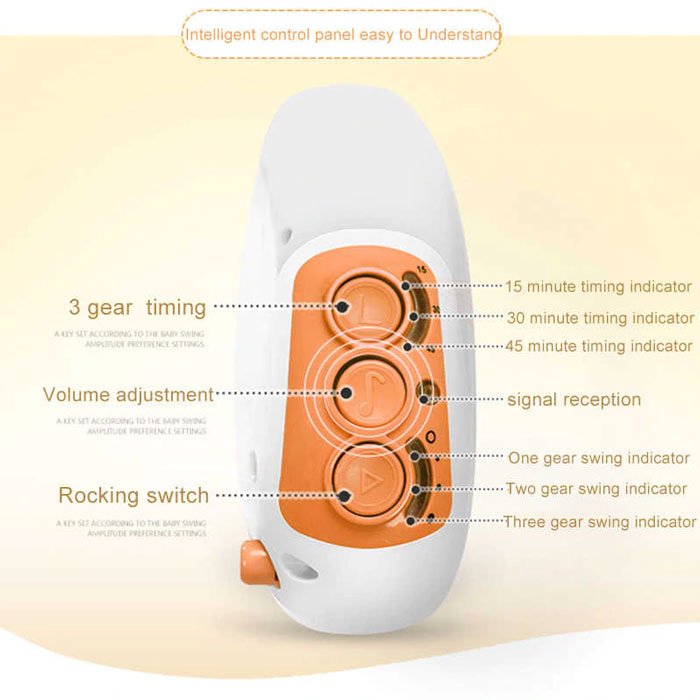 New Primi Model Auto-Swing Baby Crib Electricity Large Space With Bluetooth Mattress And Sleeping Bed For Newborns S282Pt S282Pt