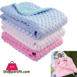 Newborn Baby Blankets Warm Fleece Thermal Soft Infant Bedding Swaddle Wrap Kids Bath Towel - Random Design