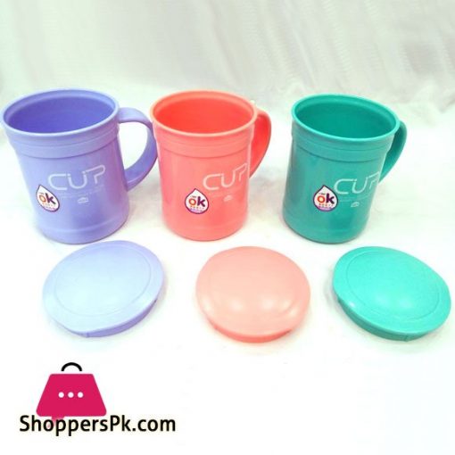 Plastic Cup With Lid - 1 Pcs