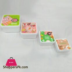 Plastic Lunch Box 4 Piece Picnic Set