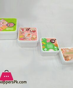 Plastic Lunch Box 4 Piece Picnic Set