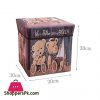 Portable Storage Box Plus Foot Rest Cube Foldable Box Storage Bear