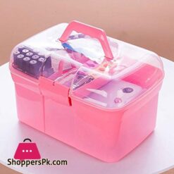 Povkeever Manicure Toolbox, DIY Nail Art Tools Multi-Function Storage Box
