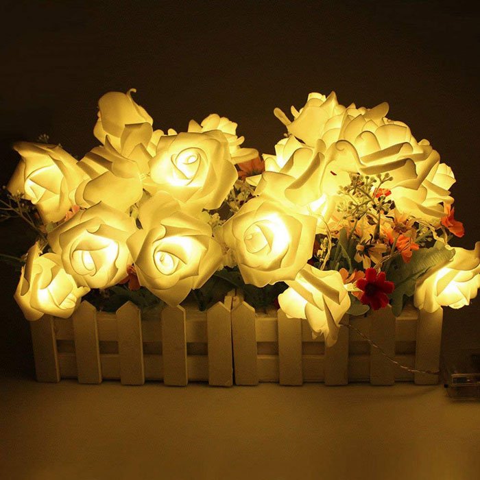 Romantic Rose Design 20 Led String Lights Fairy Light 8 Feet 8 Romantic Rose Design 20 Led String Lights Fairy Light 8 Feet