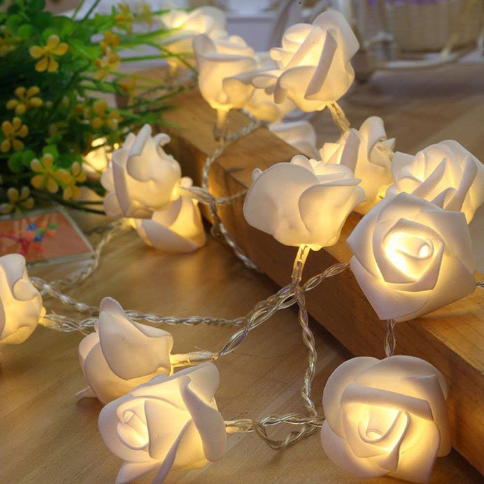Romantic Rose Design 20 Led String Lights Fairy Light 8 Feet