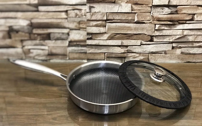 Pyrex France Stainless Steel Fry Pan With Lid 26 - Cm