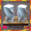 Salt And Pepper Ceramic Set With Wooden Tray 1 Salt And Pepper Ceramic Set With Wooden Tray
