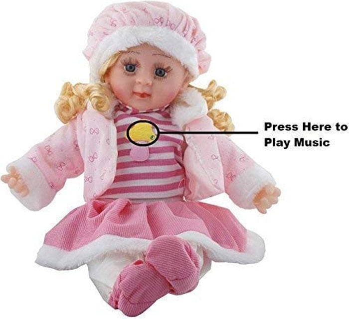 Singing Songs And Poem Baby Girl Doll (Multicolour) (40 Cm)
