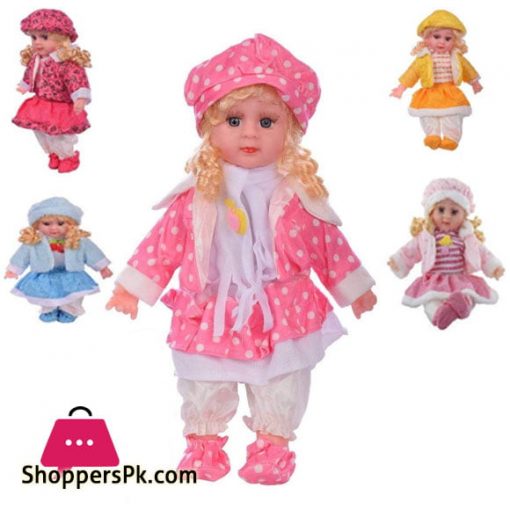 Singing Songs and Poem Baby Girl Doll (Multicolour) (40 cm)