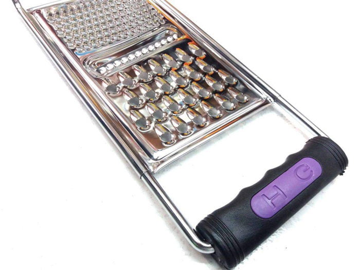 Stainless Steel Flat Grater Fruits Planer With Plastic Grip