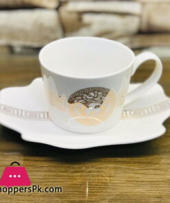 Starbucks Ceramic Tea Cup Saucer Coffee Mug Gold Fine China