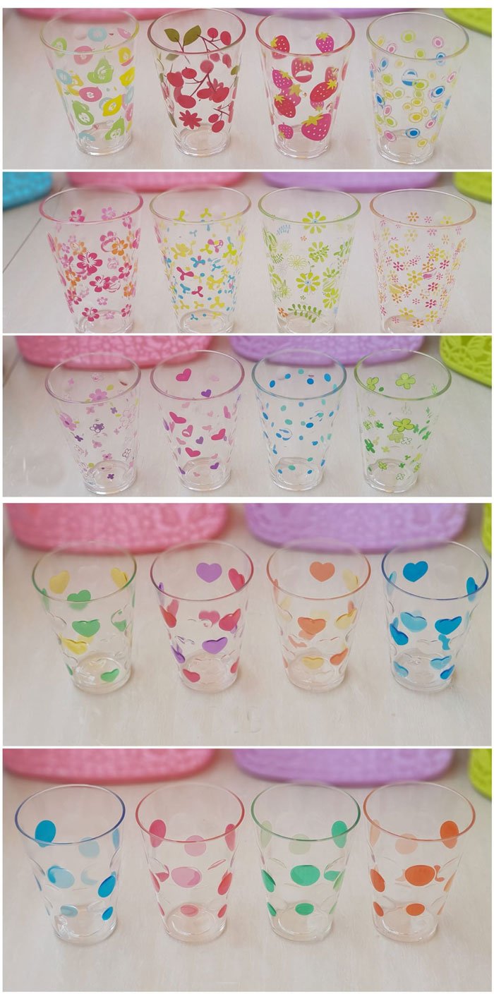 Unbreakable Tritan Acrylic Plastic Bpa-Free Stackable Drinking Glasses ( Set Of 6 )